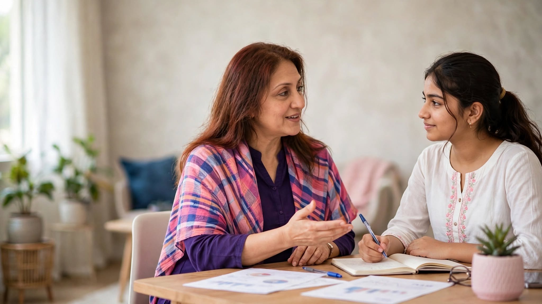 Sudarshana P. Shukla counselling a student
